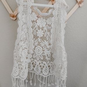 Boho Girls crochet vest Size 3-11 years one size fits most